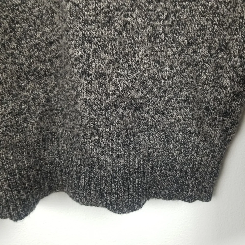 J. Crew Black & Gray Heather Wool Blend Men's Sweater